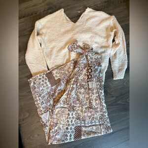 Cream Sweater and matching boho pants
